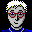 Icon Nr. 1521 (32 x 32 px, 16 Farben): Mann mit Brille (Kategorie Menschen, Schule und Beruf) Mann mit Brille