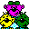 Icon Nr. 1563 (32 x 32 px, 16 Farben): Die 3 Enkel (Kategorie Comic) Die 3 Enkel