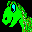 Icon Nr. 1583 (32 x 32 px, 16 Farben): Dinosaurier (Kategorie Comic) Dinosaurier