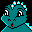 Icon Nr. 1588 (32 x 32 px, 16 Farben): Dinosaurier (Kategorie Comic) Dinosaurier