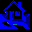 Icon Nr. 3410 (32 x 32 px, 16 Farben): Haus, blau (Kategorie Haus und Garten) Haus, blau