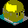 Icon Nr. 3424 (32 x 32 px, 16 Farben): Rundhaus (Kategorie Gebäude, Architektur und Landschaften) Rundhaus
