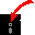 Icon Nr. 6451 (32 x 32 px, 16 Farben): Diskette mit Pfeil (Kategorie Computer) Diskette mit Pfeil