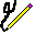 Icon Nr. 6484 (32 x 32 px, 16 Farben): Stift mit Linie (Kategorie Büro) Stift mit Linie