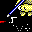 Icon Nr. 7405 (32 x 32 px, 16 Farben): Hand, malend (Kategorie Menschen, Schule und Beruf) Hand, malend