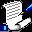 Icon Nr. 7420 (32 x 32 px, 16 Farben): Journal, mit Stift (Kategorie Büro) Journal, mit Stift