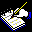 Icon Nr. 7449 (32 x 32 px, 16 Farben): Hand, Notiz schreibend (Kategorie Menschen, Schule und Beruf) Hand, Notiz schreibend