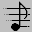 Icon Nr. 7611 (32 x 32 px, 16 Farben): Musiknote (Kategorie Formen, Figuren und Symbole) Musiknote