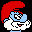 Icon Nr. 24552 (32 x 32 px, 256 Farben): Die Schlümpfe (Kategorie Comic) Die Schlümpfe