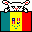 Icon Nr. 27575 (32 x 32 px, 256 Farben): Flagge Andorra (Kategorie Länder und Flaggen) Flagge Andorra