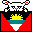 Icon Nr. 27581 (32 x 32 px, 256 Farben): Flagge Antigua (Kategorie Länder und Flaggen) Flagge Antigua