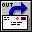 Icon Nr. 28555 (32 x 32 px, 16 Farben): Postausgang (Kategorie Büro) Postausgang