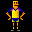 Icon Nr. 33232 (32 x 32 px, 256 Farben): Torwart (Kategorie Spiel, Freizeit und Sport) Torwart