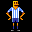 Icon Nr. 33233 (32 x 32 px, 256 Farben): Torwart (Kategorie Spiel, Freizeit und Sport) Torwart