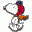 Icon Nr. 35446 (32 x 32 px, 16 Farben): Peanuts, Snoopy und Co. (Kategorie Comic) Peanuts, Snoopy und Co.