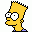 Icon Nr. 35498 (32 x 32 px, 16 Farben): The Simpsons - Bart Simpson (Kategorie Comic) The Simpsons - Bart Simpson