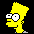 Icon Nr. 35499 (32 x 32 px, 16 Farben): The Simpsons - Bart Simpson (Kategorie Comic) The Simpsons - Bart Simpson