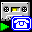 Icon Nr. 35771 (32 x 32 px, 16 Farben): Anrufbeantworter BTX (Kategorie Büro) Anrufbeantworter BTX