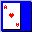 Icon Nr. 38817 (32 x 32 px, 16 Farben): Kartenspiel (Kategorie Spiel, Freizeit und Sport) Kartenspiel