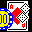 Icon Nr. 38876 (32 x 32 px, 16 Farben): Kartenspiel (Kategorie Spiel, Freizeit und Sport) Kartenspiel