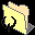 Icon Nr. 40513 (32 x 32 px, 256 Farben): Ordner, pastellgelb, Quake (Kategorie Ordner und Hängemappen) Ordner, pastellgelb, Quake