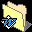 Icon Nr. 40551 (32 x 32 px, 256 Farben): Ordner, pastellgelb, Word (Kategorie Ordner und Hängemappen) Ordner, pastellgelb, Word