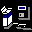 Icon Nr. 40577 (32 x 32 px, 16 Farben): Diskette (Kategorie Computer) Diskette