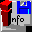 Icon Nr. 40585 (32 x 32 px, 16 Farben): Diskette (Kategorie Computer) Diskette