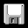 Icon Nr. 40592 (32 x 32 px, 16 Farben): Diskette (Kategorie Computer) Diskette