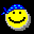 Icon Nr. 41395 (32 x 32 px, 16 Farben): Smiley (Kategorie Comic) Smiley