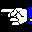 Icon Nr. 45044 (32 x 32 px, 16 Farben): Hand, zeigend (Kategorie Menschen, Schule und Beruf) Hand, zeigend
