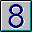 Icon Nr. 45701 (32 x 32 px, 16 Farben): 8 (Kategorie Zahlen und Sonderzeichen) 8