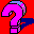 Icon Nr. 45734 (32 x 32 px, 16 Farben): Fragezeichen (Kategorie Zahlen und Sonderzeichen) Fragezeichen
