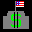 Icon Nr. 45758 (32 x 32 px, 16 Farben): Dollar-Zeichen (Kategorie Zahlen und Sonderzeichen) Dollar-Zeichen