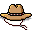 Icon Nr. 47423 (32 x 32 px, 256 Farben): Cowboyhut (Kategorie Haus und Garten) Cowboyhut