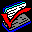 Icon Nr. 47448 (32 x 32 px, 16 Farben): Scheckbuch (Kategorie Büro) Scheckbuch