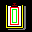 Icon Nr. 47463 (32 x 32 px, 16 Farben): Karteikarte (Kategorie Büro) Karteikarte