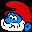 Icon Nr. 49154 (32 x 32 px, 256 Farben): Die Schlümpfe - Smurf (Kategorie Comic) Die Schlümpfe - Smurf