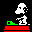 Icon Nr. 49201 (32 x 32 px, 16 Farben): The Peanuts - Snoopy (Kategorie Comic) The Peanuts - Snoopy