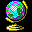 Icon Nr. 49286 (32 x 32 px, 16 Farben): Gobus (Kategorie Astronomie) Gobus