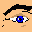 Icon Nr. 52927 (32 x 32 px, 16 Farben): Auge (Kategorie Menschen, Schule und Beruf) Auge