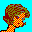 Icon Nr. 53404 (32 x 32 px, 16 Farben): Frau, Mädchen, Gril (Kategorie Comic) Frau, Mädchen, Gril