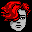 Icon Nr. 53426 (32 x 32 px, 16 Farben): Frau, Mädchen, Gril (Kategorie Comic) Frau, Mädchen, Gril