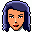 Icon Nr. 53458 (32 x 32 px, 16 Farben): Frau, Mädchen, Gril (Kategorie Comic) Frau, Mädchen, Gril