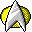 Icon Nr. 54156 (32 x 32 px, 16 Farben): Star Trek (Kategorie Fantasy und SciFi) Star Trek