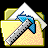 Icon Nr. 58385 (48 x 48 px, 256 Farben): Hängemappe, gelb, mit Symbol (Kategorie Ordner und Hängemappen) Hängemappe, gelb, mit Symbol